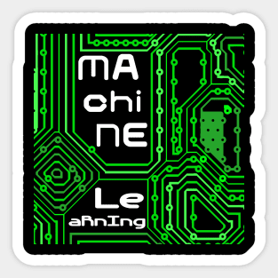 Machine Learning Circuit Board | Green White Sticker